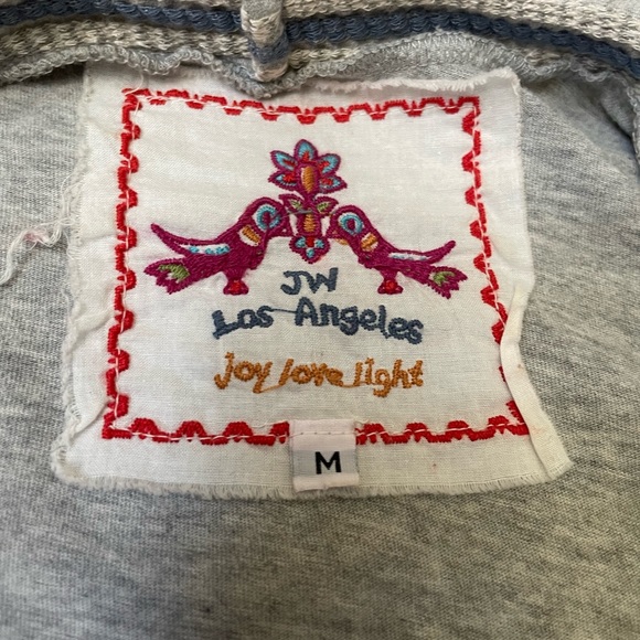 JW Los Angeles, Johnny Was Long Gray Boho Kimono, Size Medium - Picture 2 of 7